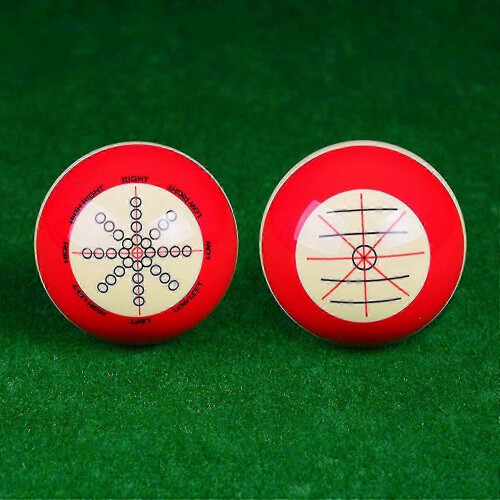 Training balls for billiards practice with cue ball markings 2