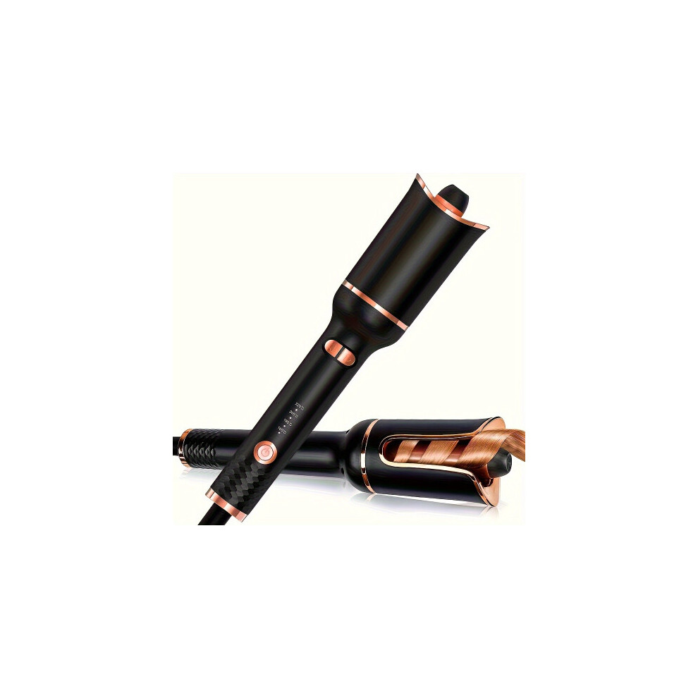 (Black) Automatic Hair Curler Ceramic Rotating Hair Curling Iron