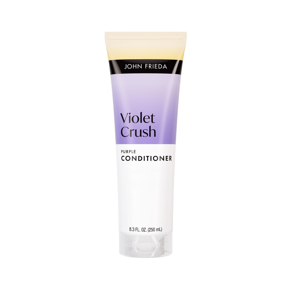 John Frieda Purple Violet Crush Conditioner For Blonde Hair, Toning Conditioner With Crushed Violet Pigments To Neutralize Brassy Tones, 8.3 Fl Oz