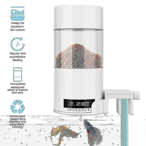 Automatic Fish Feeder Intelligent Timing Aquarium Large Capacity Food Dispenser