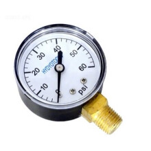 60 PSI HydroTools Bottenmonterad Tryckmätare för Poolfilter och Pump - 2.75"