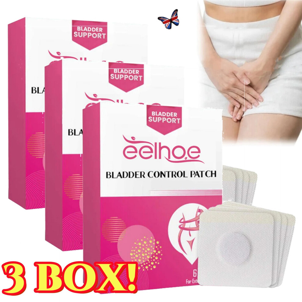 3Box Urinary Leakage Patch, Bladder Control Patch, Repairs Bedwetting, Frequent Urination, Prevents Leakage
