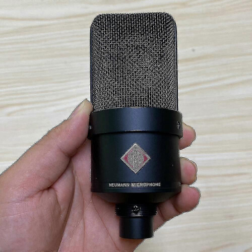 (1 piece black) Professional recording studio microphone, large diaphragm cardioid condenser microphone with extreme