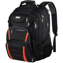 Reseväska för Laptop, Extra Stor 18.4'' Laptopväska, RFID Stöldskydd, Bröstrem, USB Laddningsport