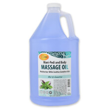 SPA REDI - Massage Oil, Mint Eucalyptus, 128 Oz - Professional Pedicure, Manicure, Body Massage Therapy, Made with Almond Oil, Cotton Seed Oil, Sunflo