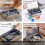 Small storage container for crafts - 12pcs metal hinged tin box set 5