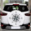 Decorative decals for boat interior with removable compass 3