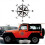 Decorative decals for boat interior with removable compass 4