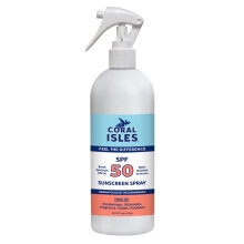 Coral Isles SPF 50 SPRAY | Protección UVA/UVB | Apto para arrecifes de Hawaii | Libre de Oxybenzone
