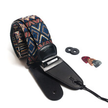 Correa de guitarra para bajo, guitarra eléctrica y acústica, incluye cierres (Cobalto), (LMR00 02)