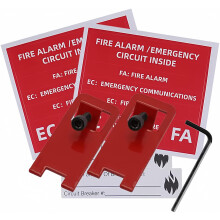 2 ensembles de verrouillage d'alarme incendie ELOCK-FA, kit de verrouillage incendie E-Series, rouge