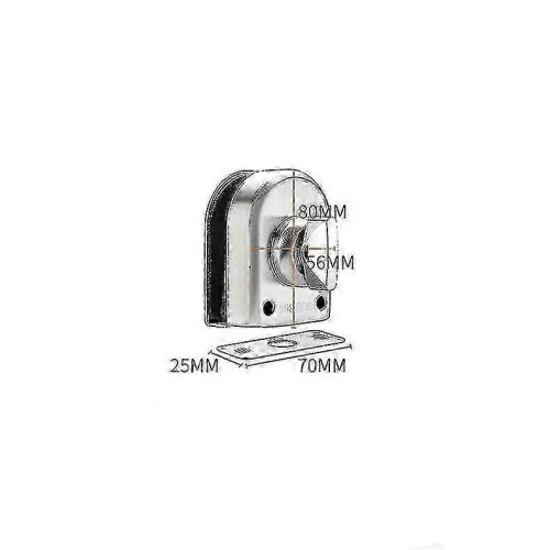 Ground lock for shop glass doors with stainless steel construction 2