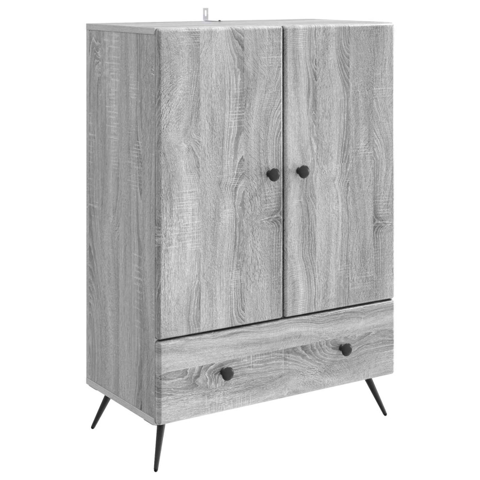 Vidaxl Sideboard Sonoma 66 X 34.5 X 95 Cm Engineered Wood Grey
