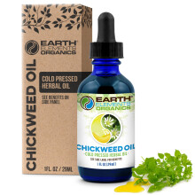Earth Elements Organics Kväveolja, Herbal Remedy Infused i Solrosolja, Ekologisk Hudvård för Alla Hudtyper - 1 fl oz