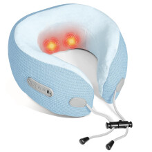 Yincook Electric Neck Massager,Portable Travel Pillow with Massage and Heat,Rechargeable Vibrating Neck Pillow Massager,Perfect for Pain Relief at Hom