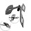 Support de plaque d'immatriculation pour moto, noir, 1 pièce, design compact 5