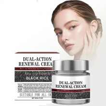 Dual-Action Renewal Cream, Professionell Hudbehandling, Svart och Vit Ris Lugnande Reparationskräm