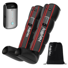 Air Compression Foot and Leg Massager - Deep Kneading for Plantar Fasciitis & Neuropathy Pain Relief - Portable, Cordless, 5 Pressure Levels - Rleax f