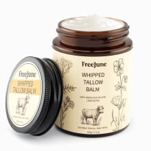FreeJune Rundvet voor Huid, 5.3 OZ Biologische Gevlochten Moisturizer met Graskruid Rundvet - Gezichts- & Lichaamscrème voor Droge Huidverzorging