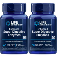 Life Extension Enzimas Digestivas Superiores Mejoradas, 60 Cápsulas Vegetarianas (Paquete de 2)