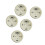 5PCS Termostatknopp för Element, Ersättning för Basradiator, Vitbeige 1