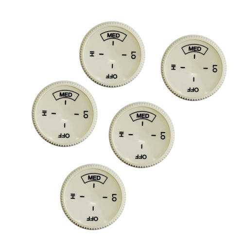5PCS Termostatknopp för Element, Ersättning för Basradiator, Vitbeige