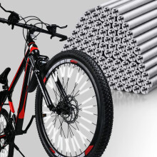Reflectores de Radios de Bicicleta, 96Pcs Visibilidad 360, Clips Reflectantes Impermeables para Bicicletas