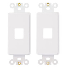 Adaptateur de plaque murale à 1 port, blanc (pack de 2)