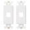 Adaptateur de plaque murale à 1 port, blanc (pack de 2) 1