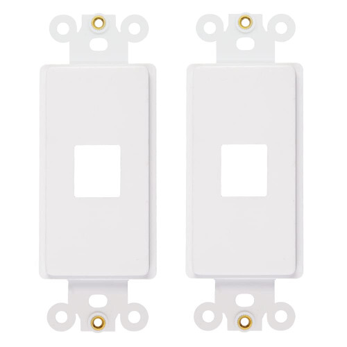 Adaptateur de plaque murale à 1 port, blanc (pack de 2)