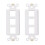 3-Port Dekorator Einlage mit Mutter, Wandplattenadapter, Weiß (2er Pack) 1
