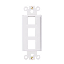 Adaptateur mural à 3 ports, plaque blanche (1 pack)