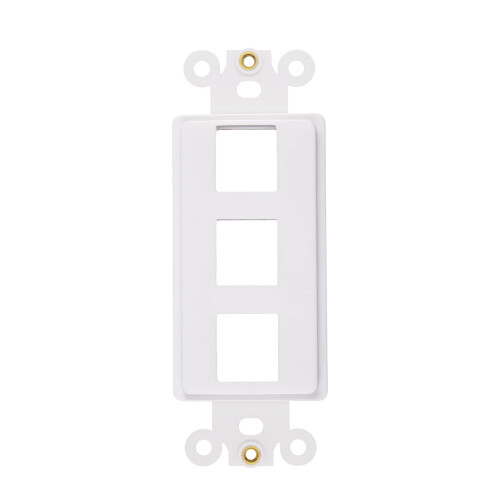 Adaptateur mural à 3 ports, plaque blanche (1 pack)