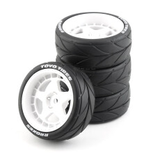 Lifehead Neumáticos de 65mm y Ruedas con Rines 12mm Hex para HPI Ken Block Tamiya XV01 TT01 TT02B