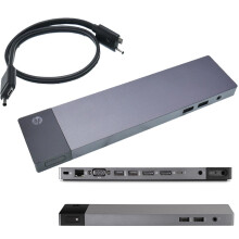 HP Elitebook Zbook Thunderbolt 3 Dock 90W- HP TB3 Docking Station USB-C Connection, DisplayPort, RJ-45, VGA (Renewed)