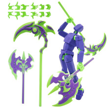 Pthjswj T13 Action Figure Set - (Monterad) 3D Skrivna Actionfigur, Titan 13, Multijoint Rörlig Docka 13