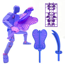 Pthjswj T13 Actionfigurset - (Monterad) 3D-tryckt Titan 13, Flera rörliga leder, Robotfigur