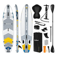 Oppusteligt SUP-board med svømmesæde 335 cm, padle, rygsæksæt