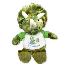 Flutter Hut Peluche Triceratopo Verde "Sono il Fratello Maggiore" 20 cm