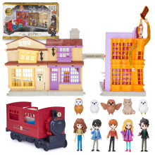 Wizarding World Harry Potter, Amazon Exklusiv Deluxe Diagon Alley & Hogwarts Express, 4 Lekset med Ljus & Ljud