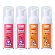 NOHOO Fluoride Free Foam Toothpaste Kids Fruit Flavour,Natural Training Toothpaste for Baby Toddler Children Oral Cleaning and Cavity Protection (2 St