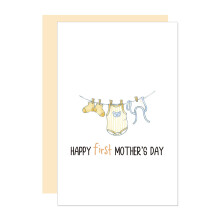 Carte Joyeuse Première Fête des Mères, 1ère Carte Fête des Mères de Bébé Mari, Surprise pour Nouvelle Maman