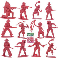 Lynkaye 60 PCS Cowboy en Indiaan Speelgoed Figuren voor Kinderen, Verjaardag, Miniaturen Wild West 144 ct 2 inch