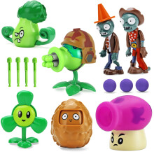 JHESAO 7 PCS V Plants vs Zombies Figurer PVZ Set 1 2 Perfekta Gåvor för Barn och Fans