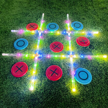 Giant Tic Tac Toe Outdoor Spiel, Yard Toss Spiele mit Licht, Leuchtet im Dunkeln für Familie und Kinder (3ft x 3ft)