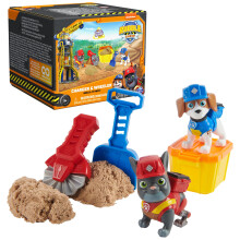 Rubble & Crew, Charger & Wheeler Actionfigurer med Kinetisk Sand & 2 Byggverktyg, PAW Patrol Leksaker