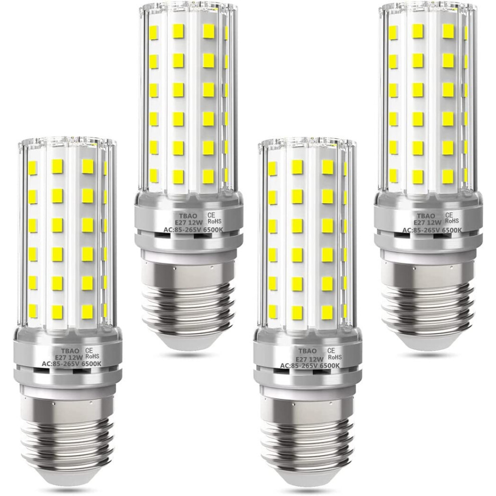 Led Corn Bulb 120W Equivalent 1200 Lumen 12W E26/E27 Base Non-Dimmable Corn Ing For Home Garage Warehouse Indoor Led Corn Bulbs Pack Of 4 ( Light 768432668075