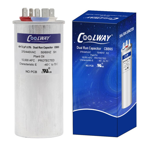 40/7.5 uF 40+7.5 MFD 5% 370V oder 440V Dual Run Start AC-Kondensator