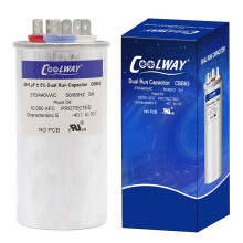COOLWAY 35/5 uF 35+5 MFD 5% 370V of 440V Dual Run Start AC Condensator