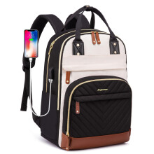 Sac à dos pour femmes - Sac à dos de travail 15,6 pouces avec chargeur USB, sac étanche anti-vol